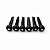 Kit Com 06 Pinos De Plástico Para Violão Aço Folk Preto - Imagem 3