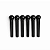 Kit Com 06 Pinos De Plástico Para Violão Aço Folk Preto - Imagem 2