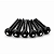Kit Com 06 Pinos De Plástico Para Violão Aço Folk Preto - Imagem 1