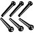 Kit Com 06 Pinos De Plástico Para Violão Aço Folk Preto - Imagem 4