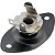 Jack Plate Curvo Oval Preto Com Conector P10 Mono Para Guitarra ou Baixo - Imagem 3