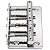 Ponte Fixa Para Contra Baixo 4 Cordas Jazz Bass Precision Cromada - Imagem 3