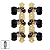 Tarraxas Para Violão Nylon Dourada Botão Preto Pino Grosso Alice - Imagem 1