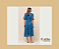 Vestido midi azul de renda - Imagem 3