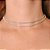 Colar Choker Riviera Cristal 2MM Semijoia Ouro 18K - Imagem 3