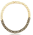 Colar Grumet Elos Cravejados Zircônia Negra 45cm Folheado a Ouro 18k (890274) - Imagem 1
