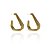 Brinco Argola Três Triangulos Banhado em Ouro 18k (BR0251) - Imagem 3