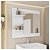 Painel Espelho Multifuncional Banheiro Branco Towel Caemmun - Imagem 2