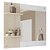 Painel Espelho Multifuncional Banheiro Marrom Towel Caemmun - Imagem 1