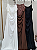 Vestido Longo Drapeado com Renda - Imagem 2