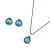 Conjunto Gota de Ágata Azul – Prata Envelhecida - Imagem 1