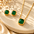 Conjunto Ágata Verde Quadrada - Imagem 1