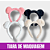 Tiara para cabelo Tiara Nuvem Faixa De Pelucia Skincare De Maquiagem Makeup - Imagem 1