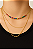 Colar 3 em 1 com Pedrinhas Coloridas Cores Sortidas - Imagem 1