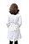 Jaleco Agua Marinha feminino branco, gripir nas mangas e bolsos frontais, com faixa de amarrar na cintura. - Imagem 3