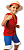 Fantasia Luffy One Piece Infantil Cosplay Original + Chapéu - Imagem 1