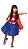 Fantasia Mulher Star Infantil Vestido Carnaval Menina + Capa - Imagem 2