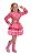 Vestido Junino Infantil Xadrez Rosa Camisa amarração e Saia - Imagem 1