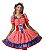 Vestido Junino Adulto Xadrez Vermelho Saia Rodada Quadrilha - Imagem 2
