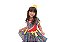 Vestido Caipira Infantil Junino Vermelho Azul + Tiara - Imagem 3