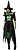 Fantasia Halloween Feminina Bruxa Cher Vestido c/ Cauda Luxo - Imagem 1