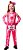 Fantasia Halloween Menina Esqueletinha Rosa Infantil c/ Luva - Imagem 2