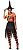 Fantasia Bruxa Adulta Halloween Feminina Cropped Saia Calça - Imagem 1
