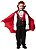 Fantasia Drácula Vampiro Halloween Infantil Roupa + Capa Top - Imagem 1