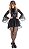 Fantasia Viúva Negra Halloween Feminino Vestido Luxo Com Véu - Imagem 1