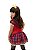 Vestido Caipira Infantil Xadrex Vermelho Festa Junina + Arco - Imagem 3