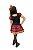 Vestido Caipira Infantil Vermelho Preto Festa Junina + Arco - Imagem 2