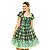 Vestido Junino Adulto Caipira Xadrez Verde São João Quadrilh - Imagem 2