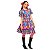 Vestido Junino Adulto Florido Caipira Saia Rodada com Faixa - Imagem 2