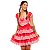 Saia Xadrez Festa Junina Adulto Conjunto Top e Saia Vermelha - Imagem 1