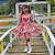 Vestido Junino Infantil Caipira Xadrez Vermelho com Coração - Imagem 4