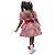Vestido Junino Infantil Caipira Xadrez Vermelho com Coração - Imagem 3