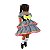 Vestido Junino Infantil Caipira Xadrez Preto Neon c/ Coração - Imagem 2