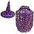 Fantasia Halloween Bruxa Mago Kit Chapéu + Capa 80cm Sortido - Imagem 2