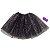Saia Tule Preta Halloween Carnaval Fantasia 40cm c/ Glitter - Imagem 1