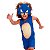 Fantasia Sonic Infantil Macacão Curto Máscara Original Sega - Imagem 1