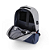 Mochila Finger Cinza/Azul BSN-04-CA - Imagem 2