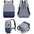 Mochila Finger Cinza/Azul BSN-04-CA - Imagem 4