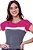 Vestido De Malha Cinza Com Recortes Rosa | Hapuk - Imagem 3