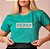 Tshirts feminina algodão verde com aplicação - Power - Imagem 2