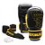 CONJUNTO LUVA BOXE MUAY THAI CORE PRETORIAN + BAND + PROTETOR BUCAL - PRETO E AMARELO - Imagem 1