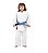 KIMONO JIU JITSU E JUDÔ COMBATE INFANTIL BRANCO COM FAIXA BRANCA TORAH - Imagem 3