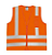 Colete Refletivo de Alta visibilidade Laranja - Imagem 1