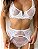 Conjunto Lingerie - Chama do amor -  Renda Branco - Imagem 3