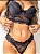 Conjunto Lingerie - Noite  de amor - Renda Preto - Imagem 4