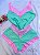 Baby doll Bicolor Microfibra - Rosa bb + Verde - Imagem 2
